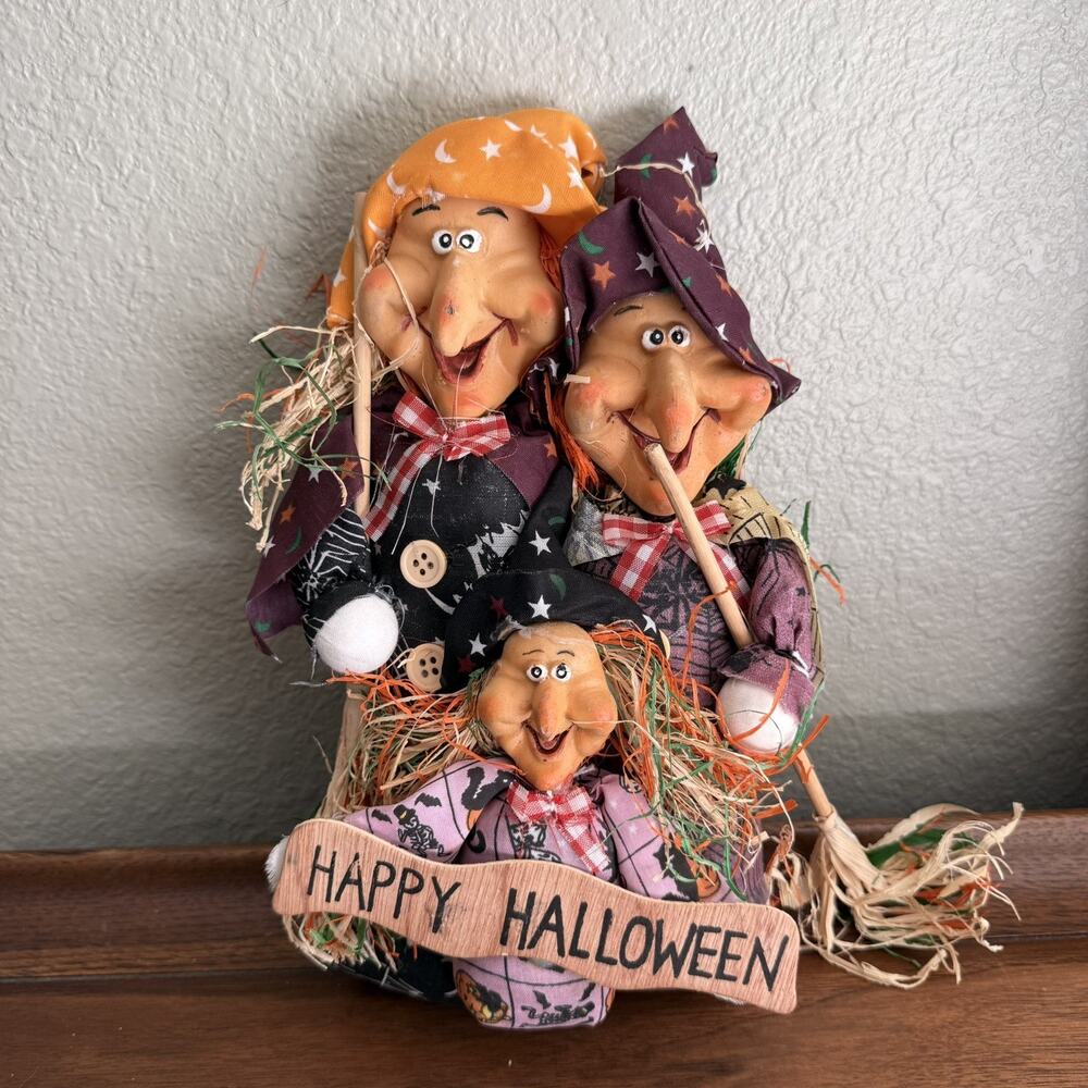 Vintage Witches Holiday Halloween Decoration